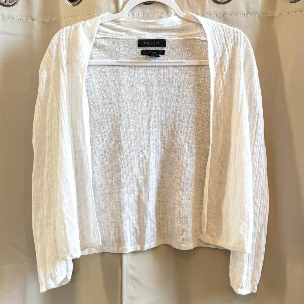Tahari Womens Cardigan Clean Girl Coquette Medium Cottage Festival Boho 19242 X‎